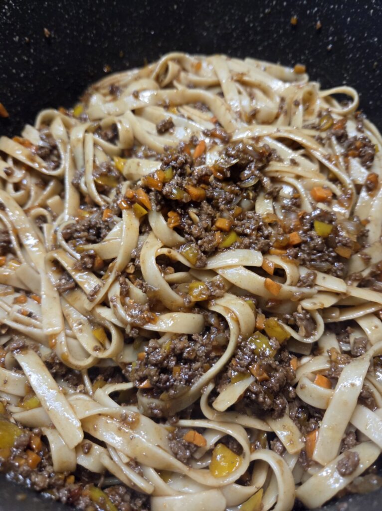 Asian-Style Ground Beef Linguine Asian-Style Ground Beef Linguine